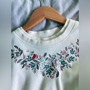 Embroidered vintage fleece crewneck